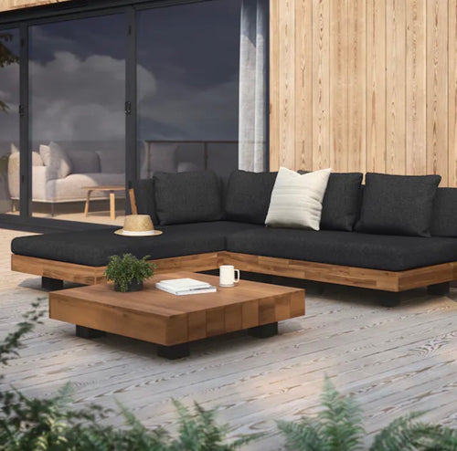 Lubek 82.5" Outdoor Low Left Sectional - Slate Gray