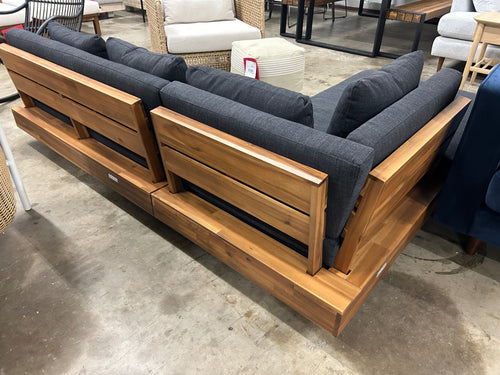 Lubek 82.5" Outdoor Low Left Sectional - Slate Gray