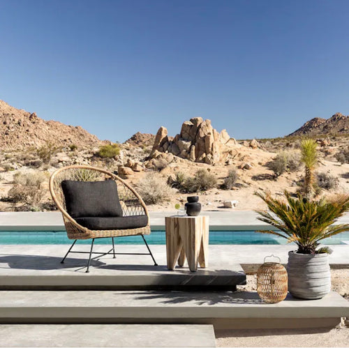 Aeri 37" Outdoor Lounge Chair - Slate Gray