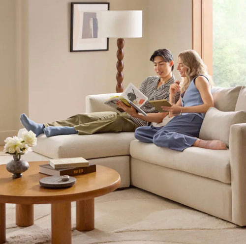 Marina 90" Reversible Storage Sectional - Clover Ivory