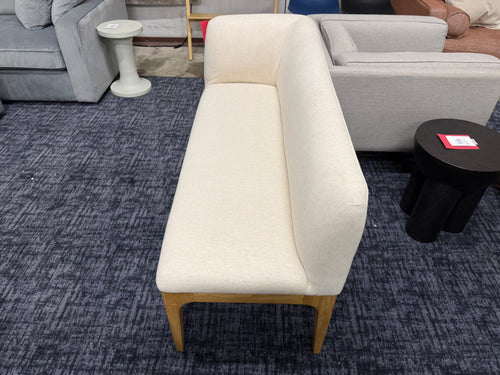 Rosin 56.75" Left Corner Banquette - Natural Oak And Sand Ivory
