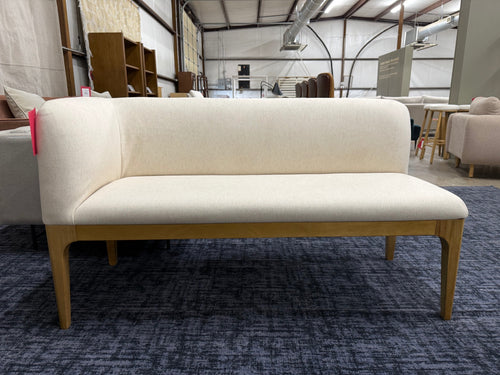 Rosin 56.75" Left Corner Banquette - Natural Oak And Sand Ivory