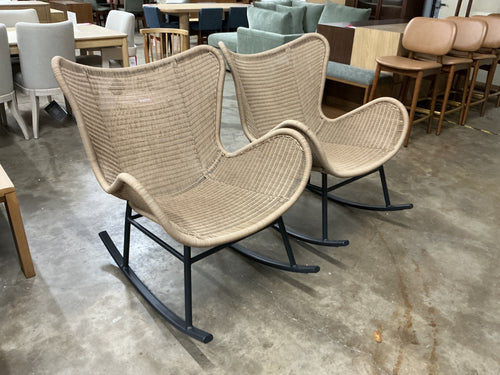 Pair of Beltaine 30.5" Outdoor Rocking Lounge Chairs - Wicker