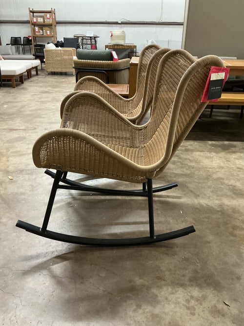 Pair of Beltaine 30.5" Outdoor Rocking Lounge Chairs - Wicker