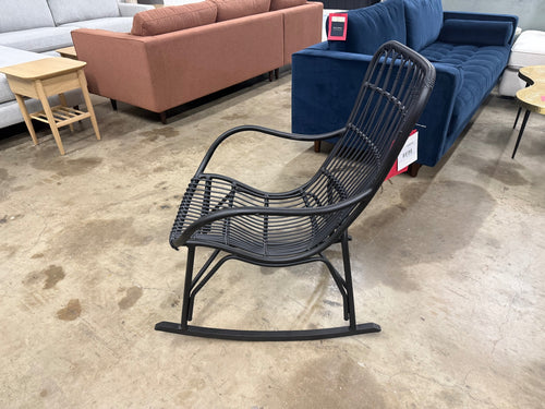 Medan 24.5" Outdoor Rocking Lounge Chair - Graphite