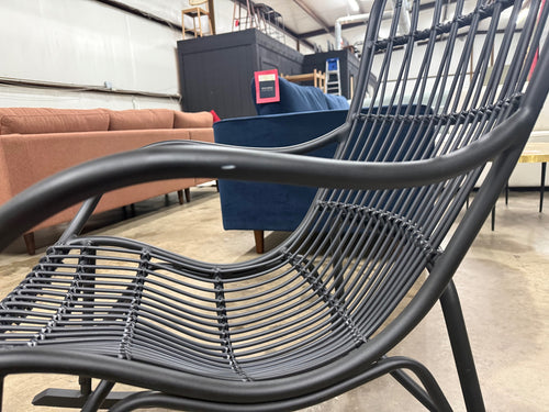 Medan 24.5" Outdoor Rocking Lounge Chair - Graphite
