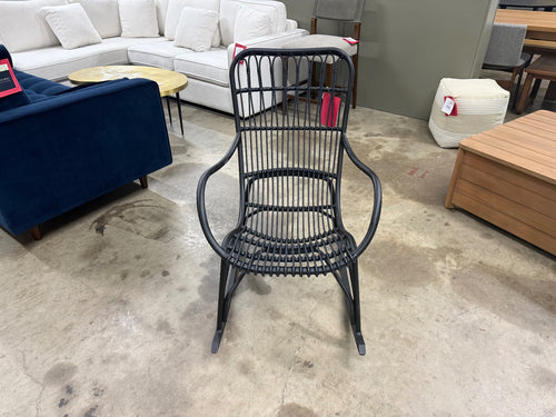 Medan 24.5" Outdoor Rocking Lounge Chair - Graphite
