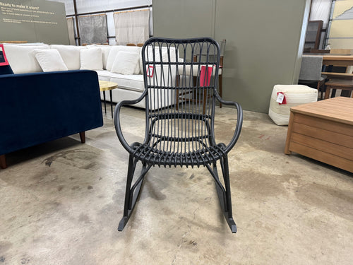 Medan 24.5" Outdoor Rocking Lounge Chair - Graphite