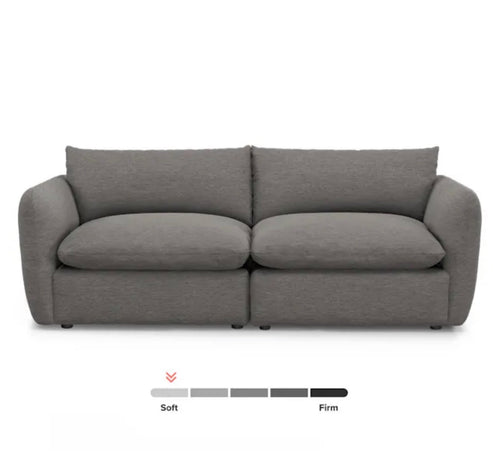 Leigh 92” Modular Sofa - Silver Gray Performance Fabric