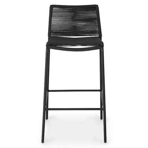 Pair of Zina Outdoor Bar Stools - Ember Black