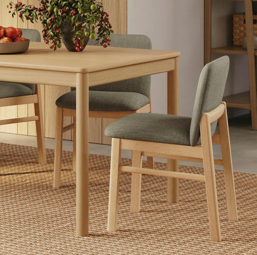 Pair of Mikkel Dining Chairs - White Oak And Algonquin Green
