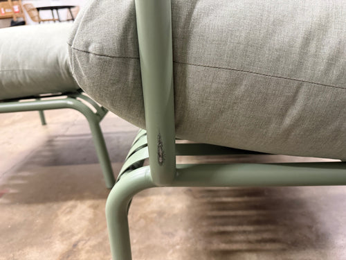 Sarek 59" Outdoor Loveseat & Ottoman Set - Sunbrella® Mint