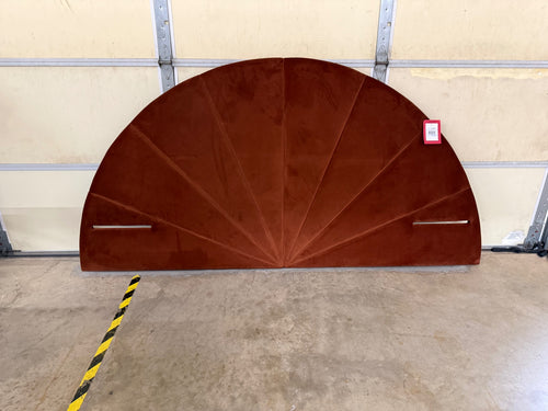 Almelo Full Velvet Headboard - Hale Rust