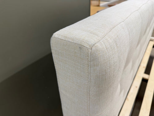 Sven King Tufted Bed - Biscuit Cream