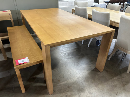 Dako 76.75in - 116in Extendable Dining Table - Natural Oak