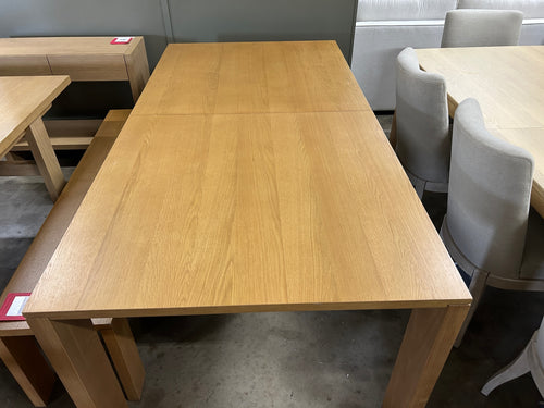 Dako 76.75in - 116in Extendable Dining Table - Natural Oak