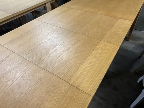 Dako 76.75in - 116in Extendable Dining Table - Natural Oak