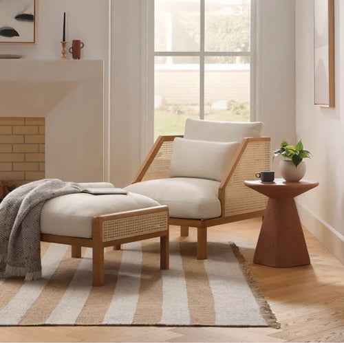 Ozetta Concrete Side Table - Moonlit Rust