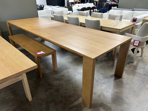 Dako 76.75in - 116in Extendable Dining Table - Natural Oak