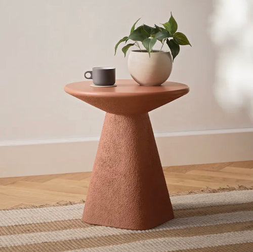 Ozetta Concrete Side Table - Moonlit Rust