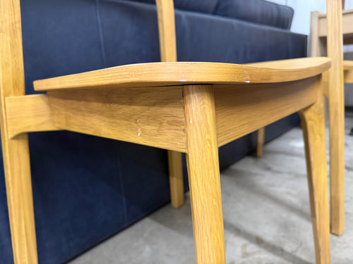 Pair of Gusfa Stackable Dining Chairs - Oak