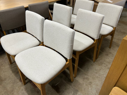 Set of 6 Nosh Dining Chairs - Oak And Ratine Ivory