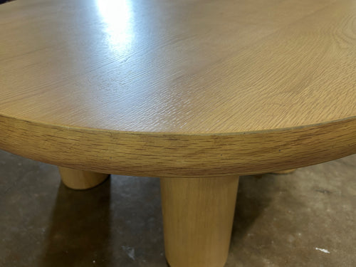 Adel 35" Round Coffee Table - White Oak