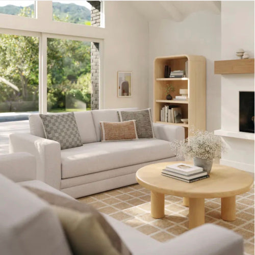 Adel 42" Round Coffee Table - White Oak