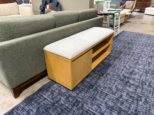 Kouva 47" Bench - Natural Oak And Santolina Gray