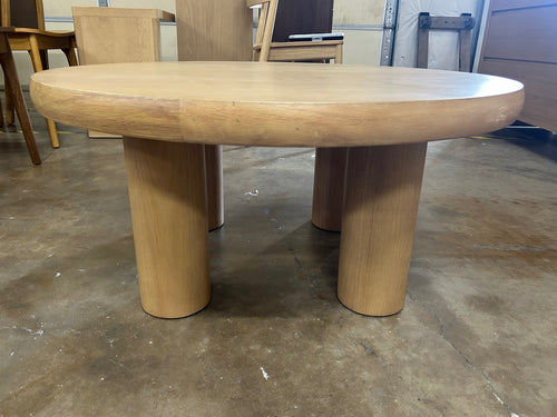 Adel 35" Round Coffee Table - White Oak