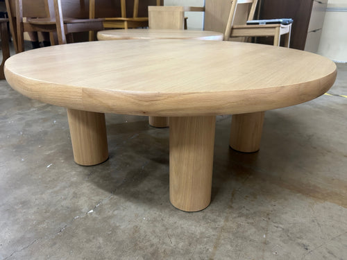 Adel 42" Round Coffee Table - White Oak