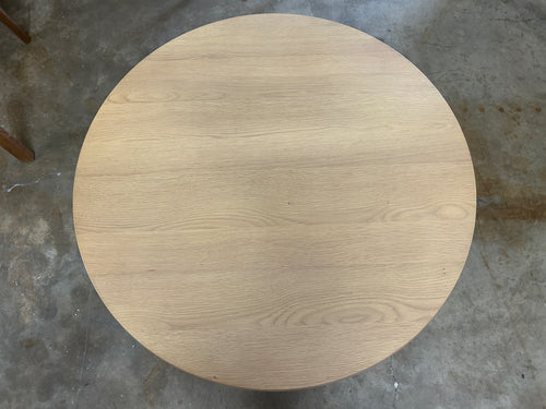 Adel 35" Round Coffee Table - White Oak