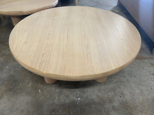 Adel 42" Round Coffee Table - White Oak