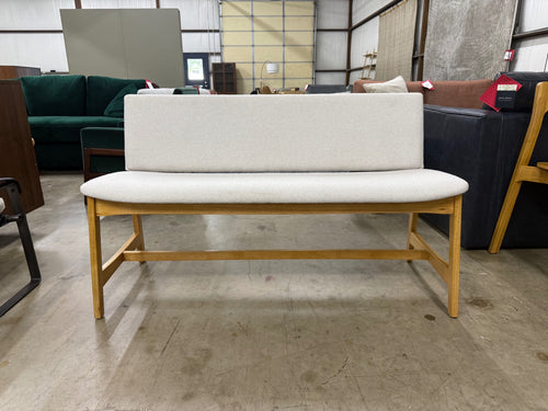 Nosh 51.5" Bench - Oak And Ratine Ivory