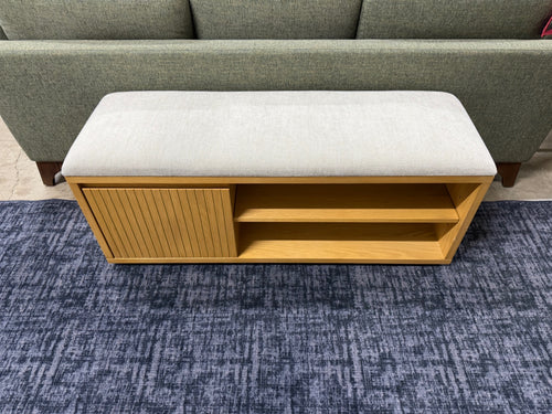Kouva 47" Bench - Natural Oak And Santolina Gray