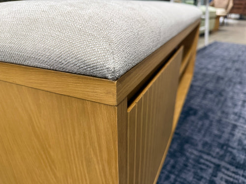 Kouva 47" Bench - Natural Oak And Santolina Gray
