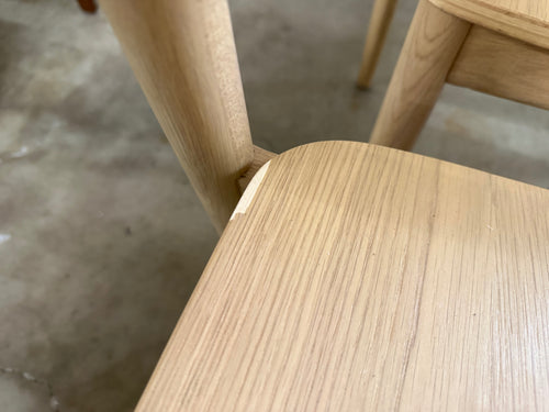Set of 4 Sylvo Stackable Dining Chairs - White Oak