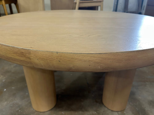 Adel 35" Round Coffee Table - White Oak