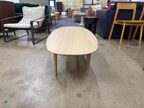 Lenia 53.5" Oval Coffee Table - White Oak