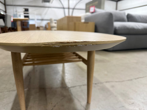 Lenia 53.5" Oval Coffee Table - White Oak