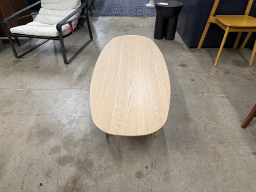 Lenia 53.5" Oval Coffee Table - White Oak
