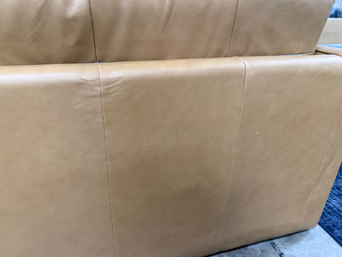 Sven 88” Tufted Leather Sofa Bed - Charme Tan