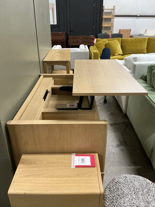 Torme 44" Height Adjustable Desk - White Oak
