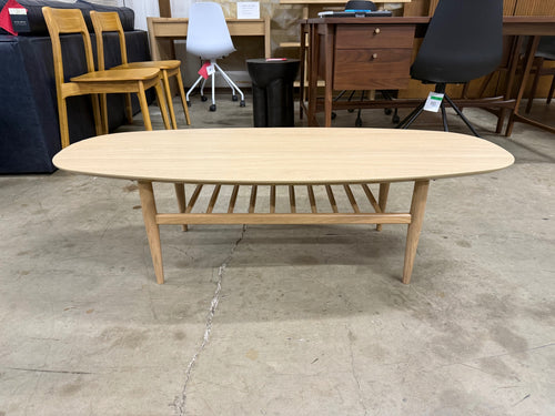 Lenia 53.5" Oval Coffee Table - White Oak