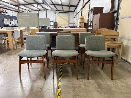 Set of 6 Nosh Dining Chairs - Walnut And Hemlock Green