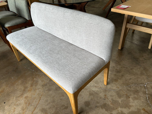 Rosin 53" Armless Banquette - Natural Oak And Hestia Gray