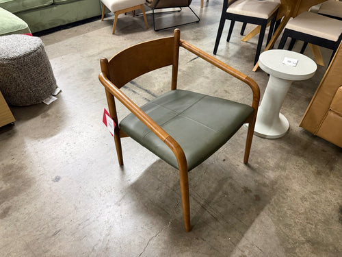 Lento 25" Leather Lounge Chair - Charme Green