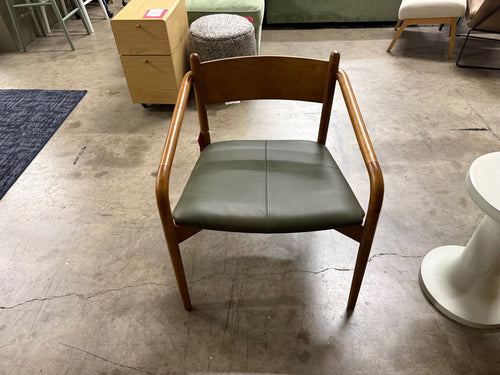 Lento 25" Leather Lounge Chair - Charme Green