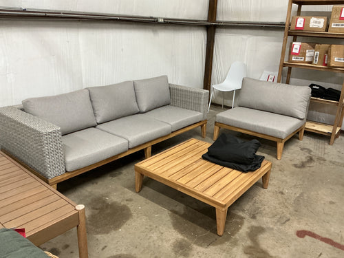 Urba 88.5" Outdoor Sofa Set - Beach Sand & Covers