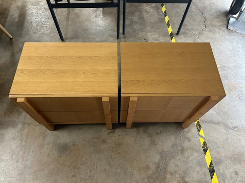 Pair of Ayra 2-Drawer Nightstands - Oak